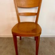 Lot 12 wooden bistro chairs by Horgen Glarus 70s vintage