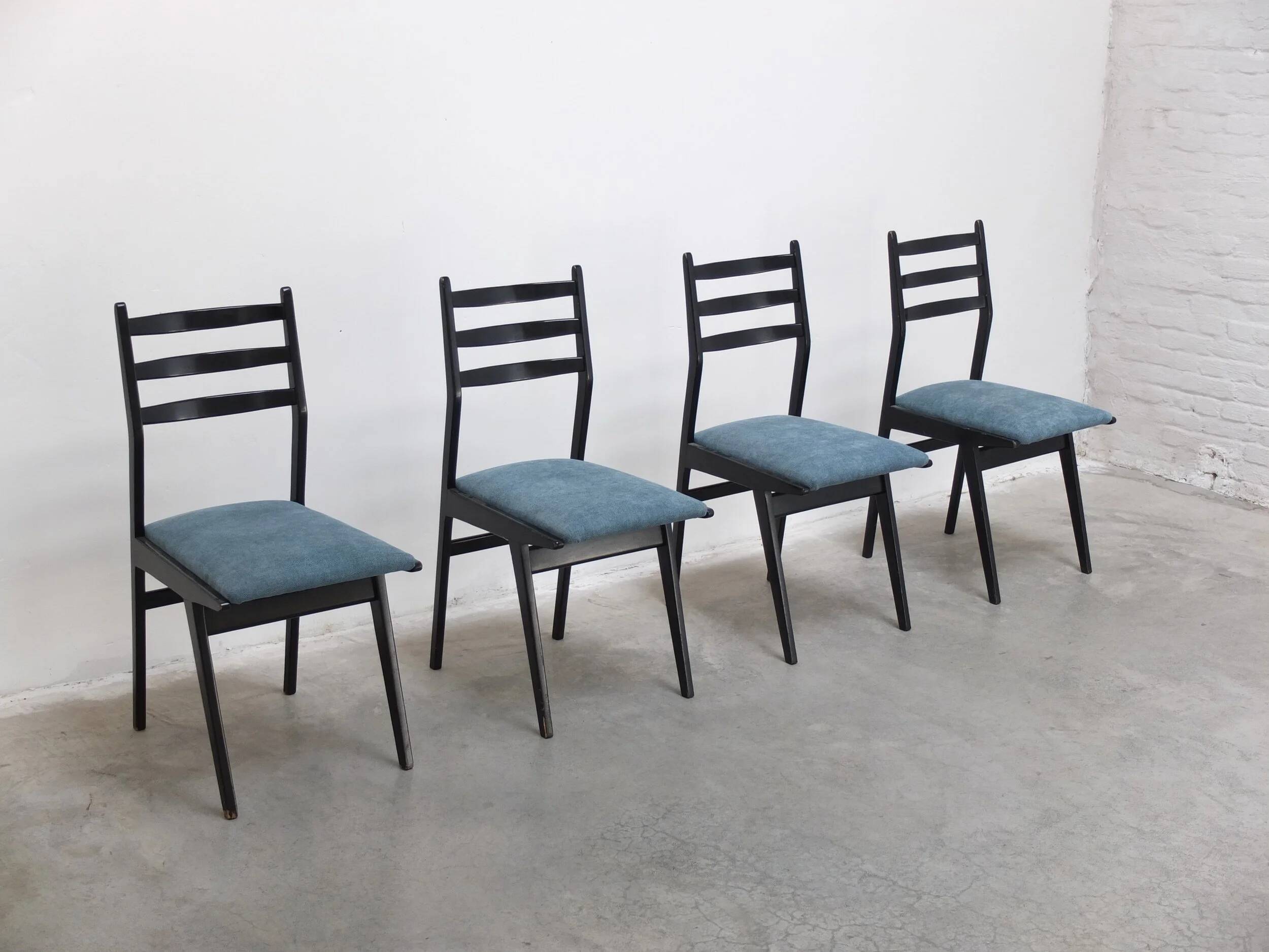 Set of 8 'S4' dining chairs by Alfred Hendrickx for Belform, 1950s