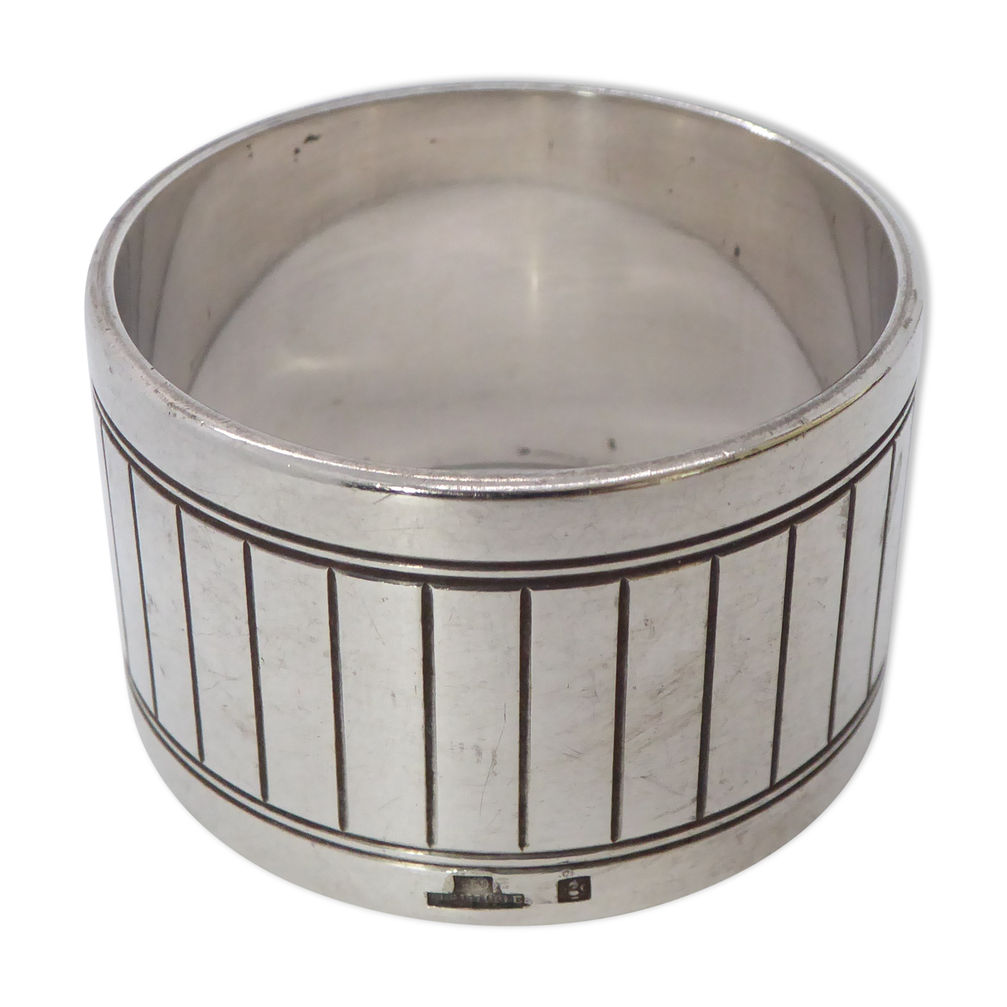 Christofle towel ring in silver metal
