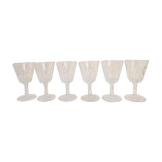 Set de 6 verres à pied 70's