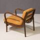 Koželka & Kropáček armchair, 1940s, silver medal – Milan Triennale 1946, restored bentwood frame
