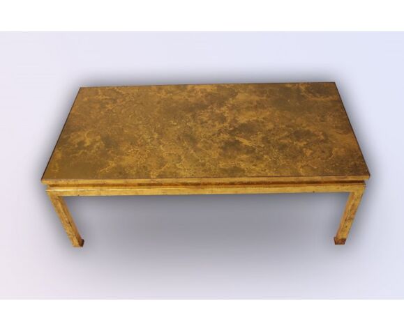 Rectangular Coffee Table Golden Iron, Rectangular Eglomise Coffee Table