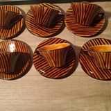 6 cups Sarreguemines, model Domino