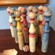Jeu de 11 quilles bois circa 1930/50