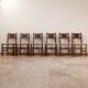 Set of six french mid-century dining chairs
