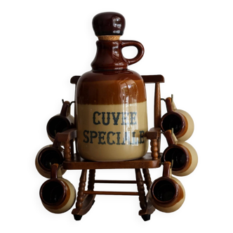 Service à liqueur carafe cuvée spéciale et 6 verres