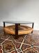 Smoked glass & rattan coffee table