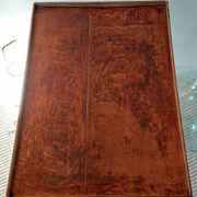 Vintage wooden wheeled side table/console