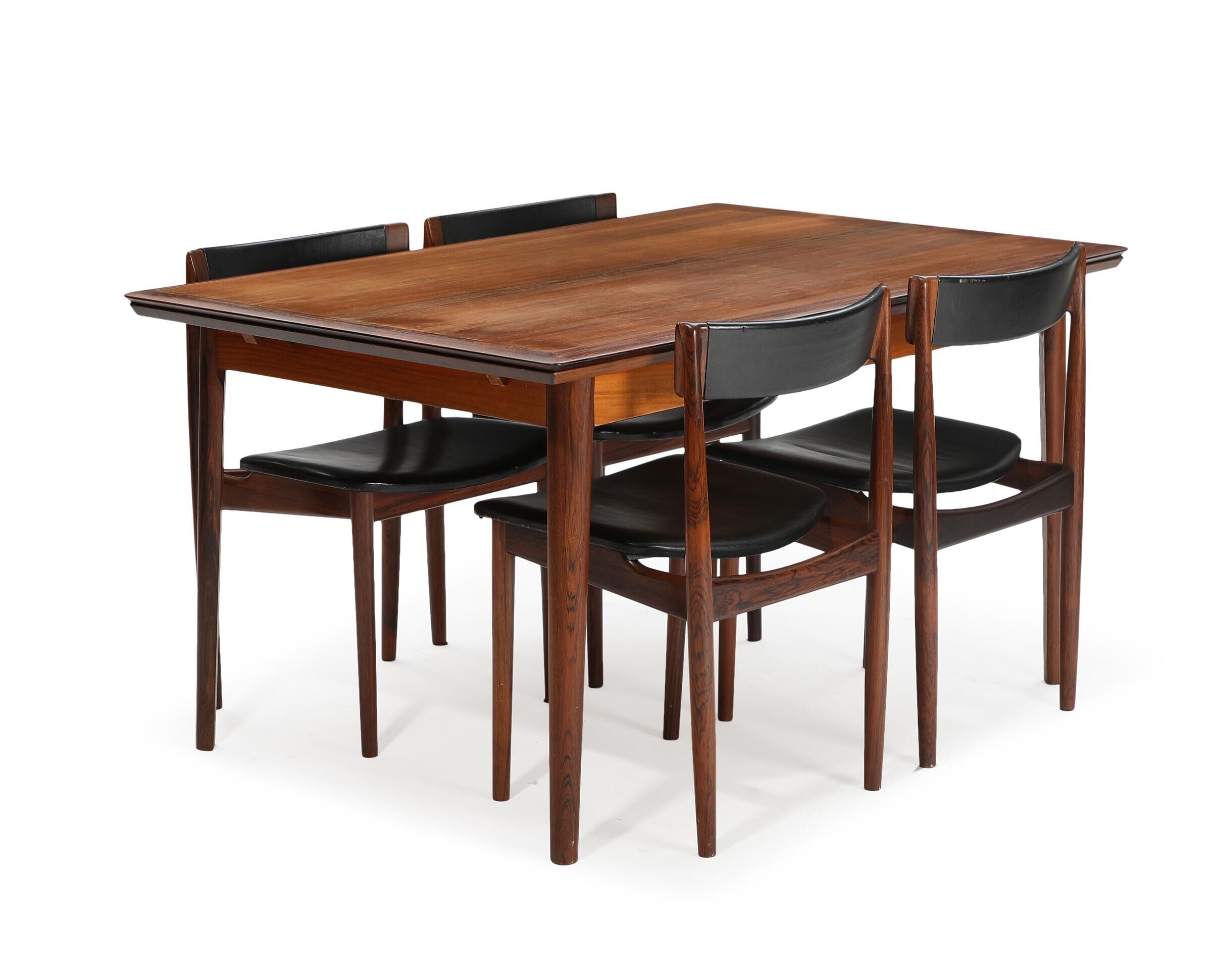 Danish Palisander Dining Set by Henry Rosengren Hansen