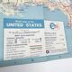 Vintage map USA 1970 America
