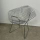 Diamond Bertoia armchair in chrome metal vintage 80