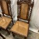 6 antique Henry II caned chairs