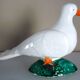 Glazed ceramic bird, signed Vallauris with bright colors