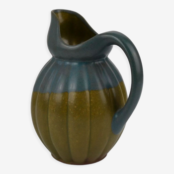 Bicolor co-coloured pitcher in sandstone by Louis Lourioux