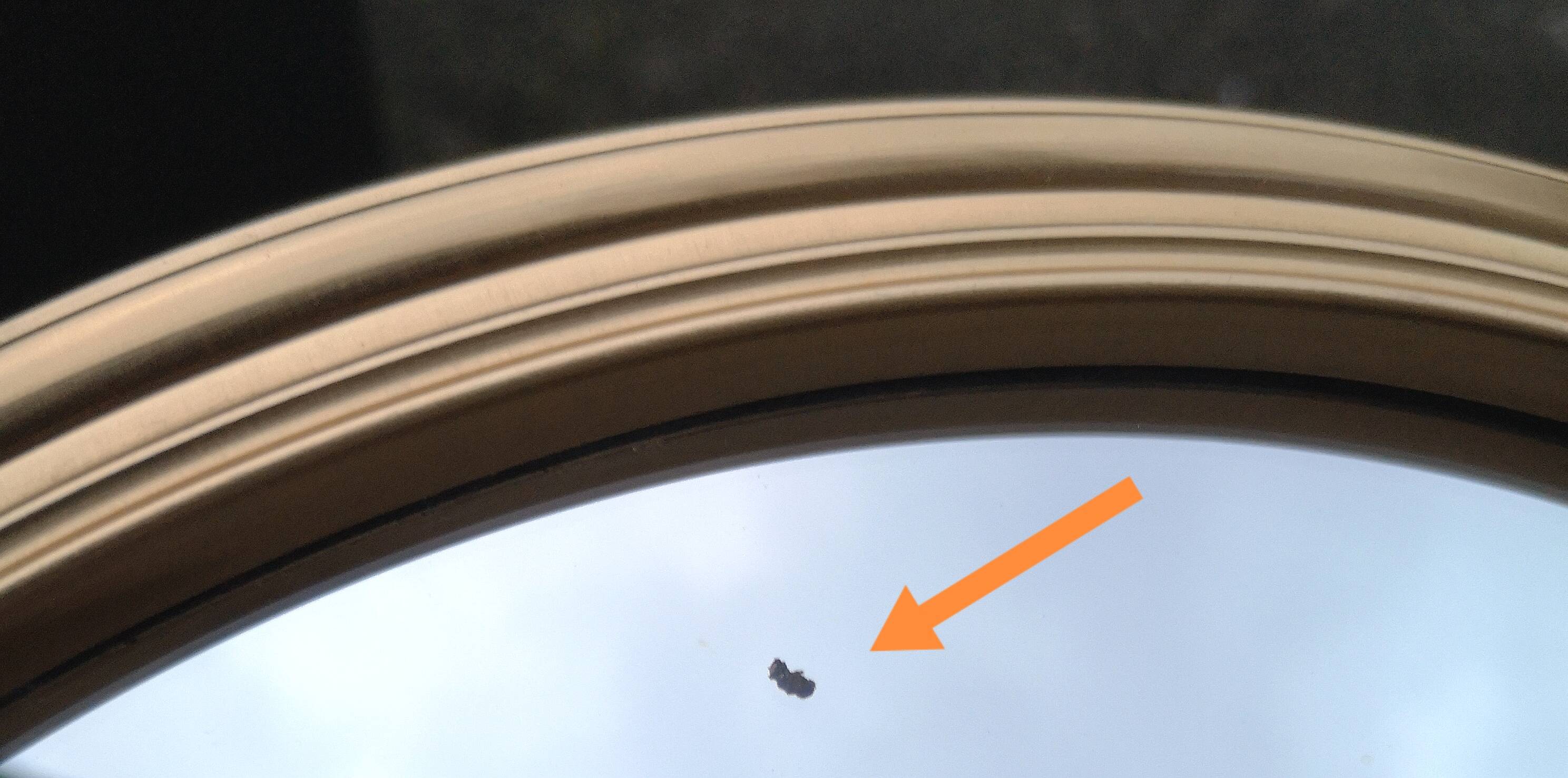 Round mirror tray from the 50s