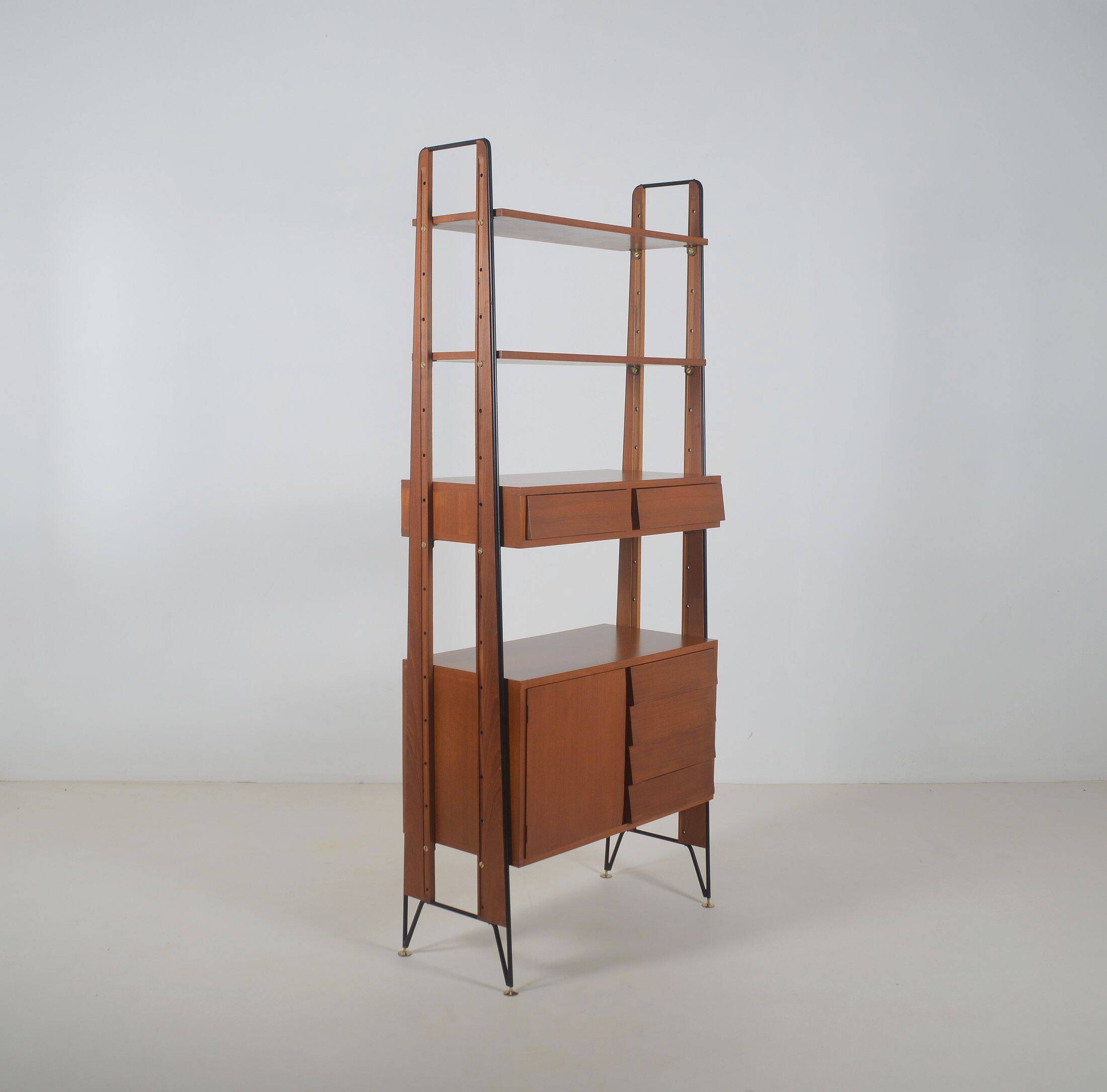 Italian freestanding wall rack by ISA Bergamo, 1950s