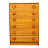 Commode à tiroirs en teck danois des années 1970