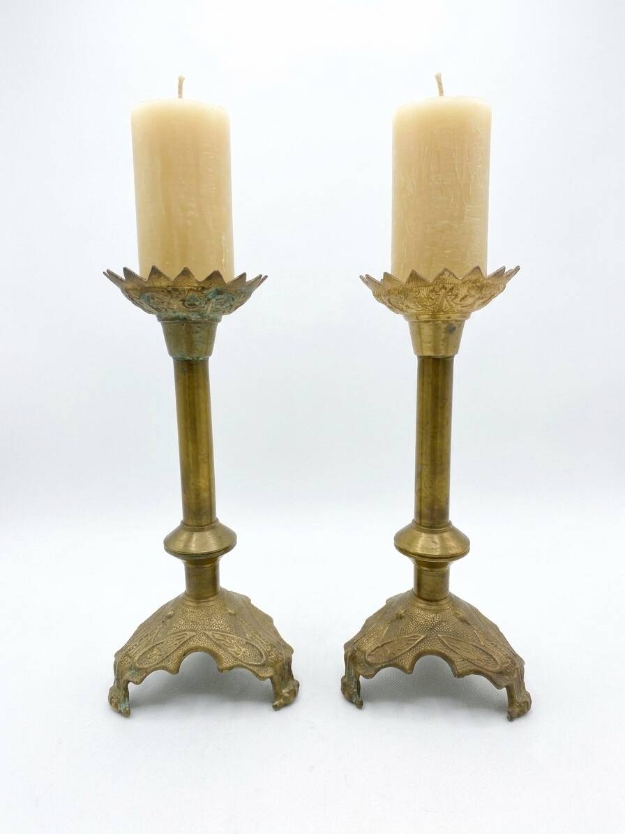 Pair of antique candlesticks