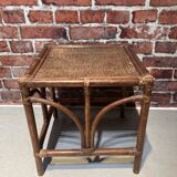 Rattan nesting table