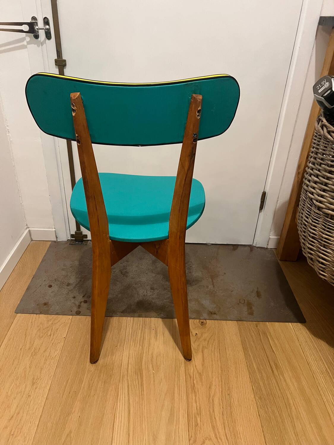 Set of 4 Vintage Compass Leg Chairs 70s