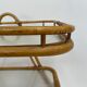 Vintage rattan table side table bamboo rattan 60's