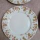 Set of 6 vintage French porcelain plates – pink floral design