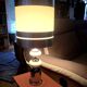 Large Vintage 1970 Space Age Chrome & Wood Lamp