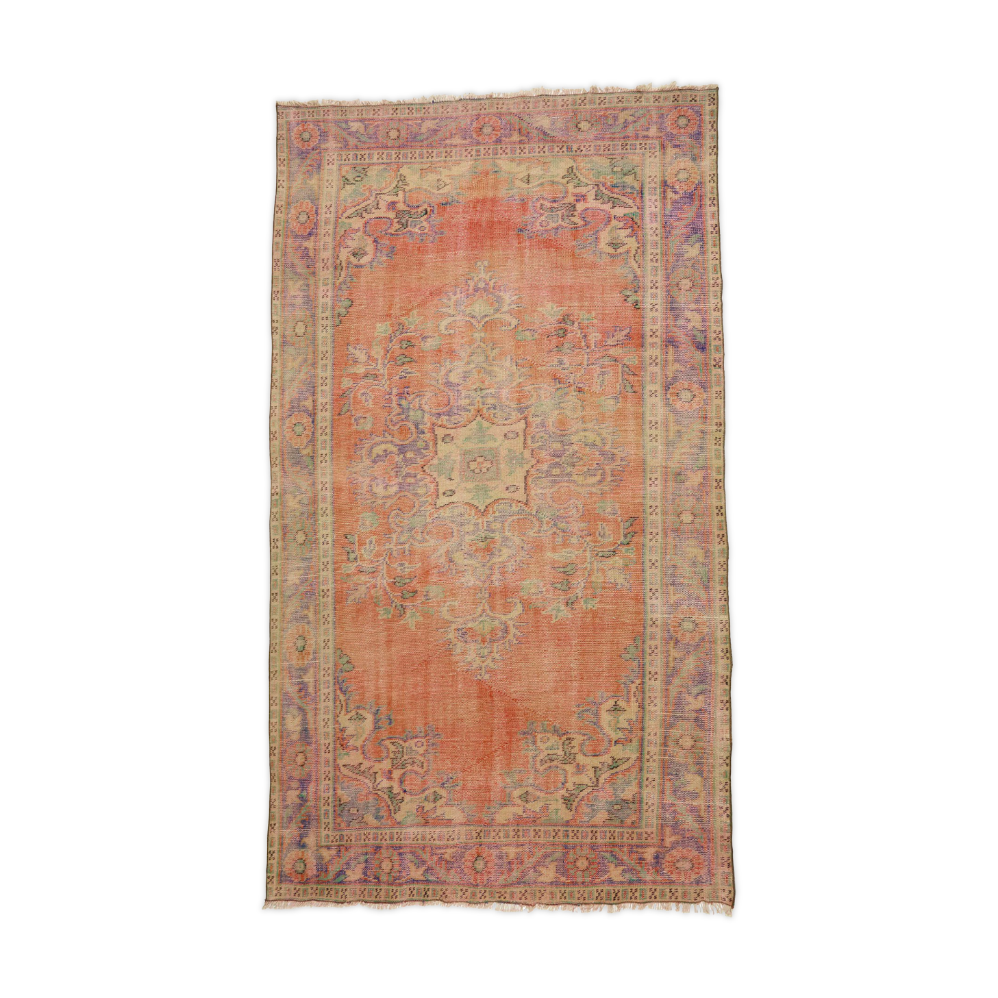 Anatolian handmade vintage rug 286 cm x 166 cm