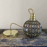 Vintage faceted pendant light