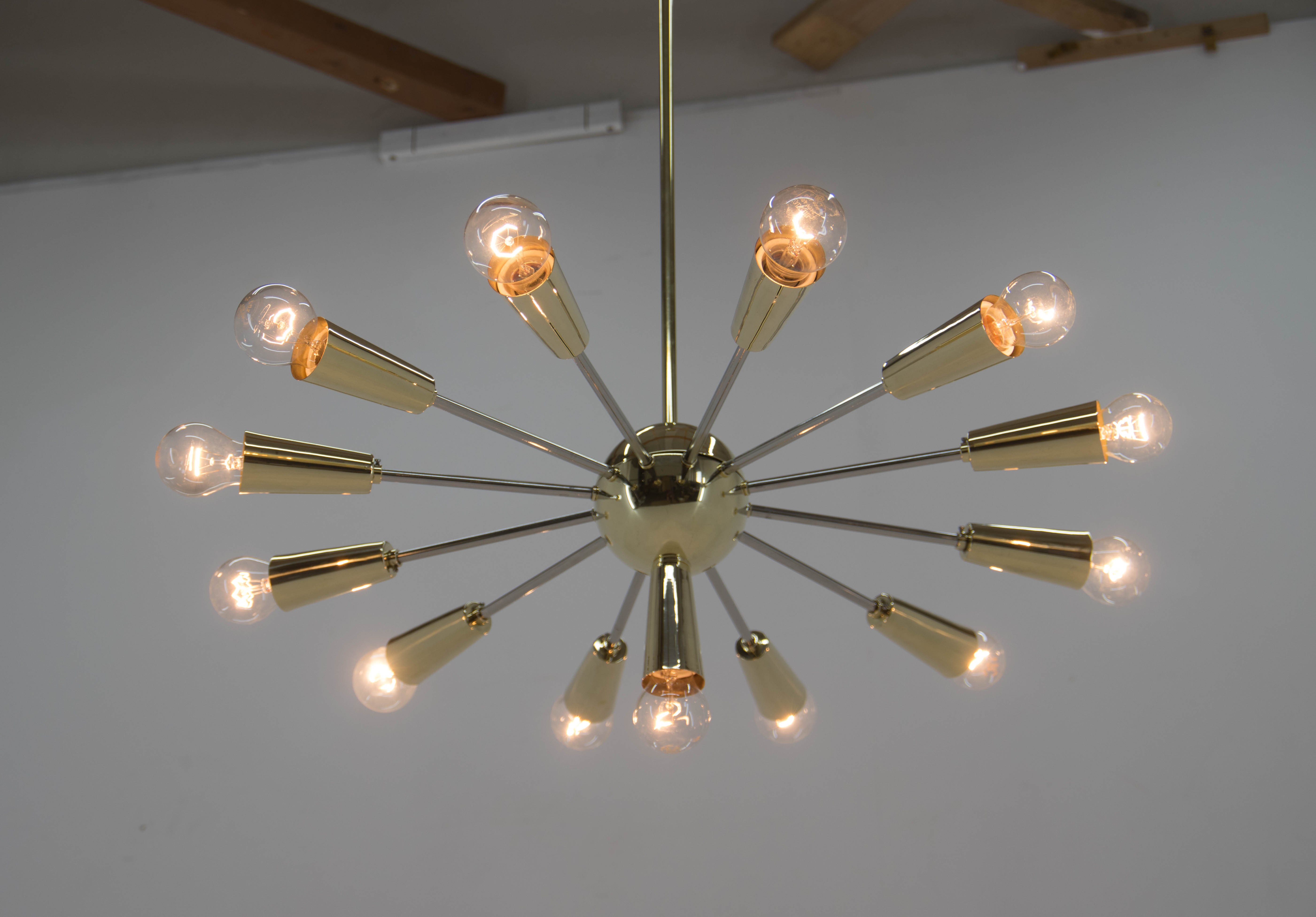 Space Age Sputnik Chandelier in Perfect Condition, Czechoslovakia, 1960s