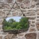 Antique Art Deco metal mirror with rose decoration – vintage wall mirror ann