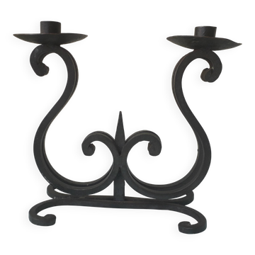 Wrought iron candlestick
