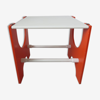Bureau enfant " fratelli reguitti " italy, bois orange et blanc années 70