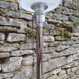 Chrome and brass floor lamp