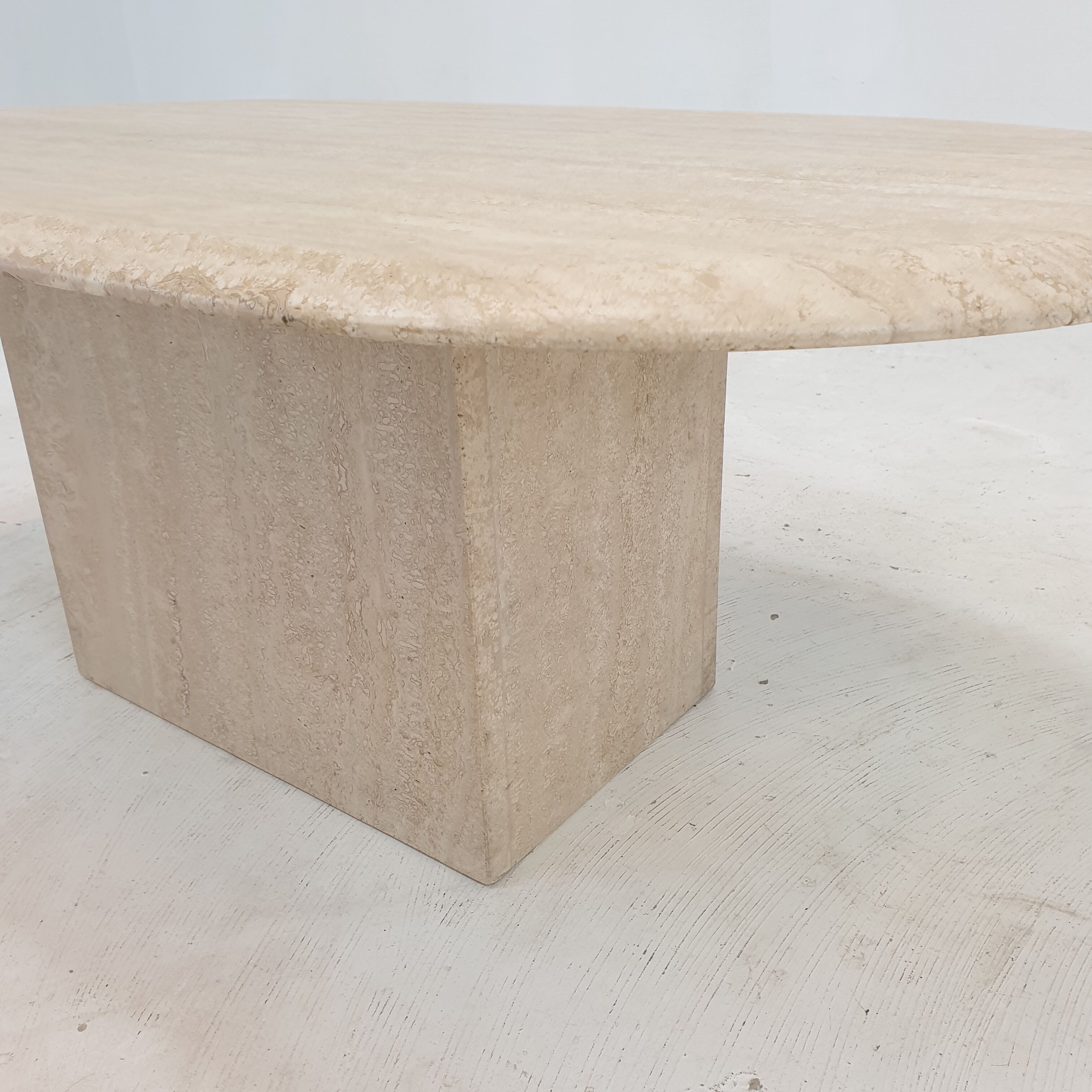 Italian Travertine Coffee Table, 1980's