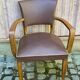 Art Deco bridge armchairs in leather from the 1950s.