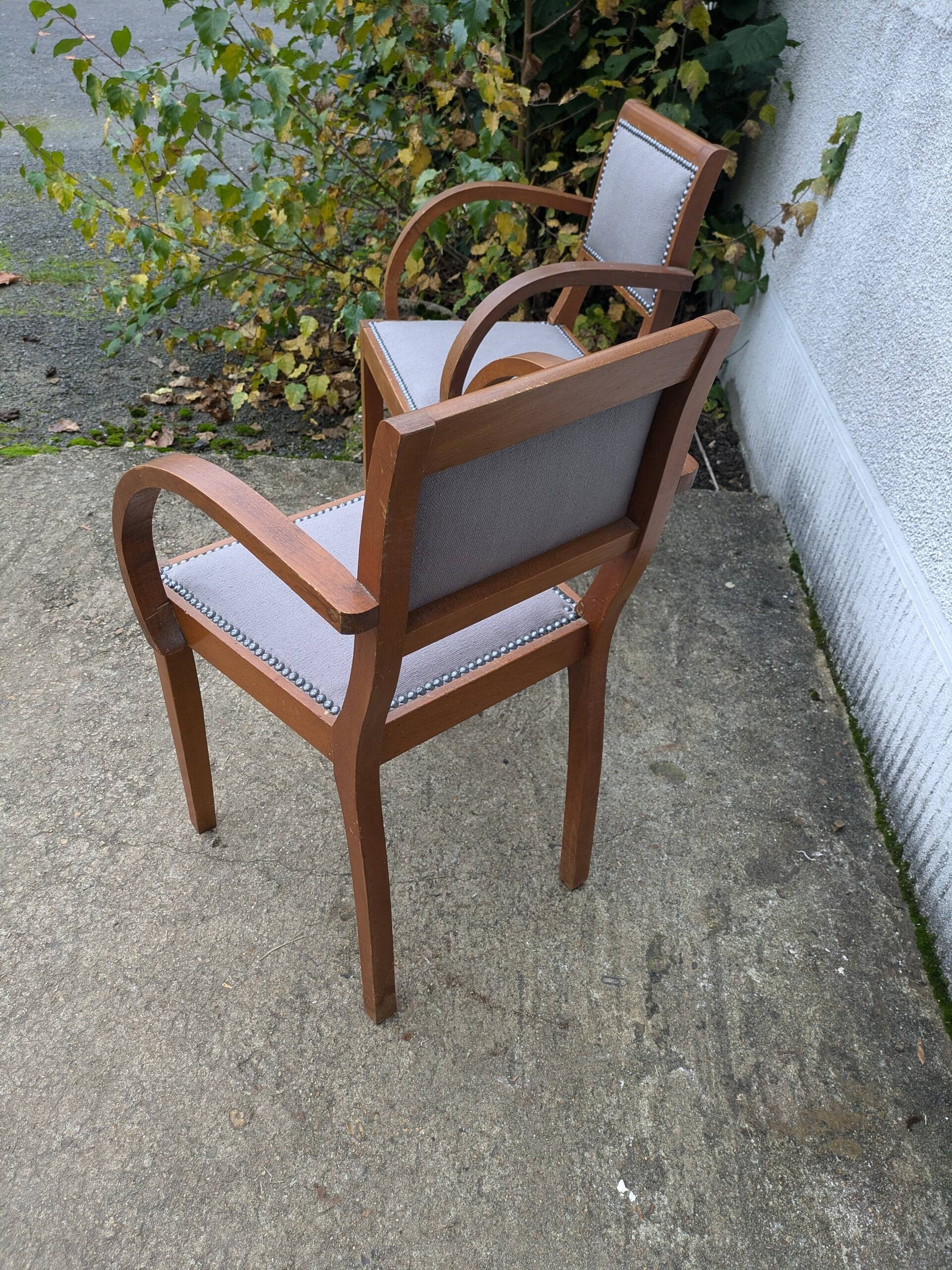 Pair of bridge armchairs