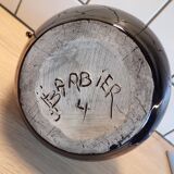 Ball vase signed JJ Barbier