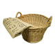 Woven wicker basket
