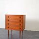 Commode danoise en teck du milieu du siècle de Domino Mobler, années 1960.