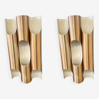 Pair of fuga wall lights, raak, maija liisa komulainen, 1970, holland