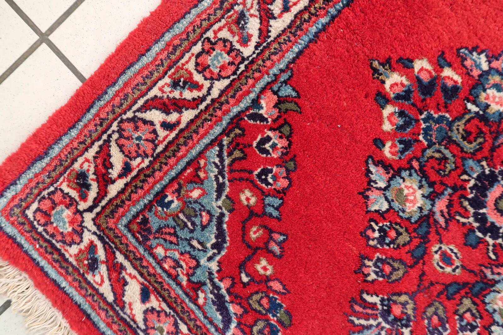 Rare square vintage 1970s Persian Hamadan rug 83cm x 89cm - 1C1250