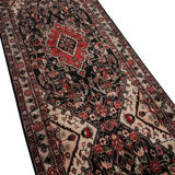 Traditional persian runner rug long oriental red beige wool carpet 89x518cm