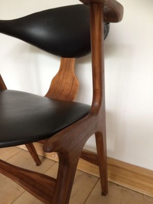 Cow hoorn chair by Louis Van Teeffelen for Awa 1950's