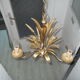 Chandelier epis de ble metal dore 3 lights