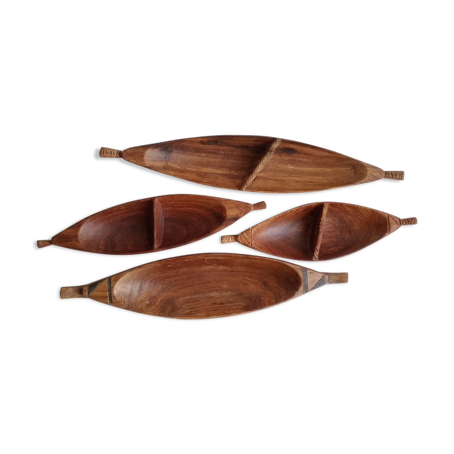 Set of wooden dishes Crafts of Africa, 20th