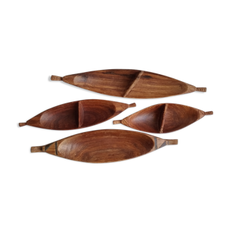 Set of wooden dishes Crafts of Africa, 20th