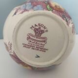 Multicolor Mason's Ironstone Fenton fruit basket pitcher