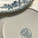 6 Flat plates Terre de Fer model Guadeloupe Debray gray blue