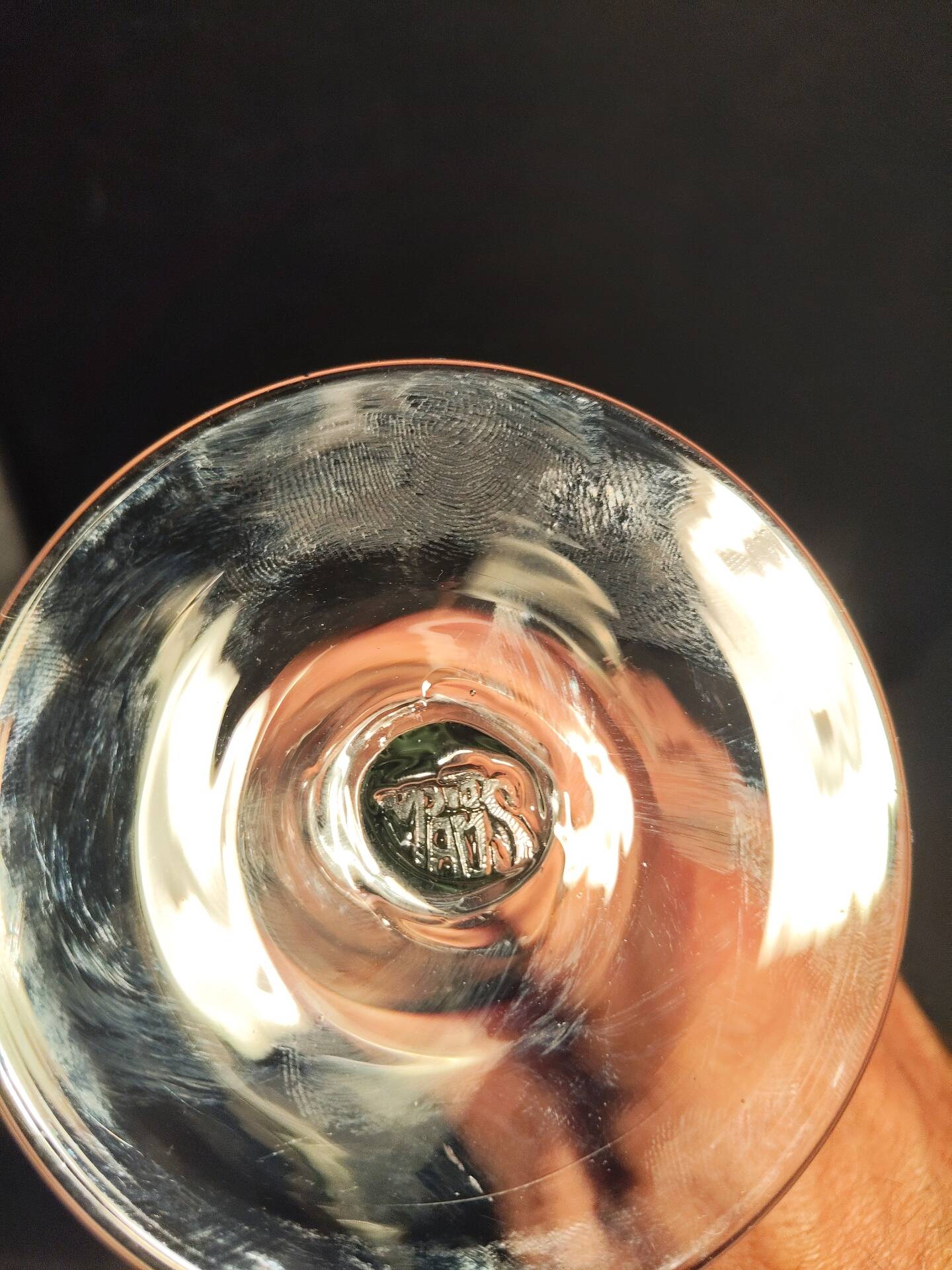 Large bubble glass chalice Saba Biot